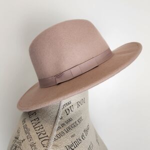 hatattack Pink Wool Rancher Fedora